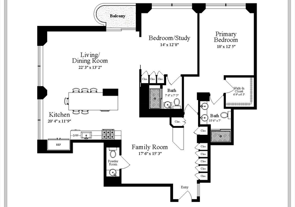 2 beds, 2.5 baths, 1,607 sqft, $12,000, Unit Penthouse B