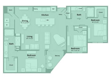 3 beds, 2 baths, 1,599 sqft, $3,788