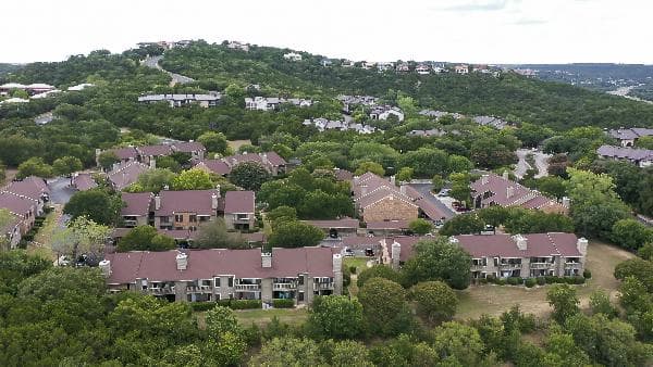 bird eye view of austin texas apartments during the day