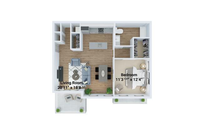 1 bed, 1 bath, 900 sqft, $2,044, Unit M3-211