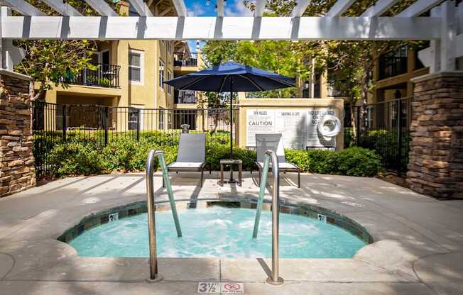 Lone spa at 55+ FountainGlen Temecula