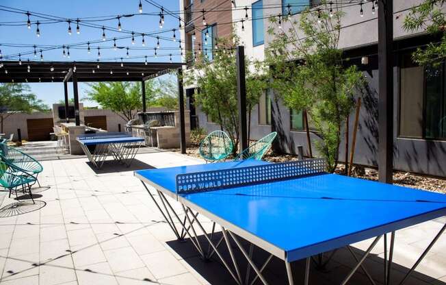 Trovita Rio Apartments in Tempe, Arizona Patio with Ping Pong