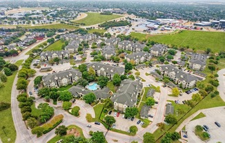 an aerial view of a large neighborhood of houses