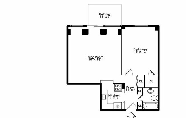 1 bed, 1 bath, 660 sqft, $3,300, Unit 66