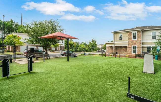 Dog Park Landscape at The Aster Apartments, Cary