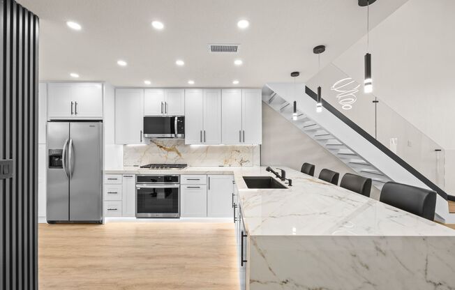 FINISTERRA ON THE LAKE: Remodeled 3 Bedroom 2 Bath 2 Two Story Condo With Step Down Living Room
