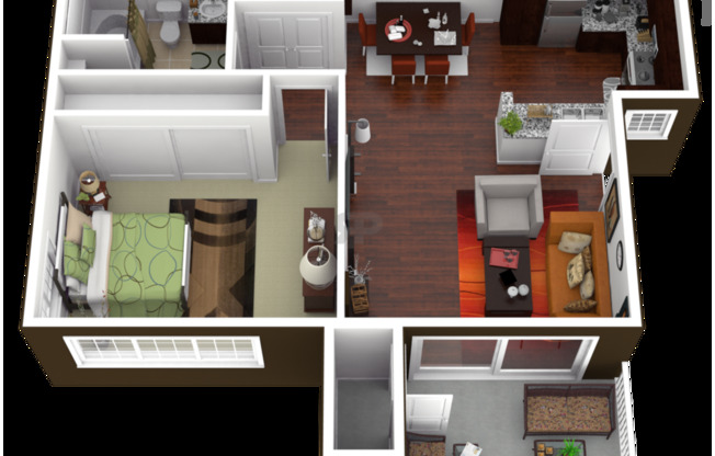 1 bed, 1 bath, 600 sqft, $2,692