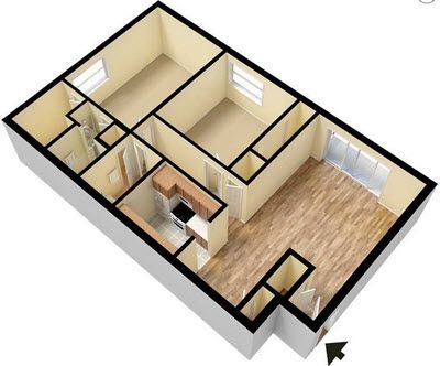 2 beds, 1.5 baths, 960 sqft, $997