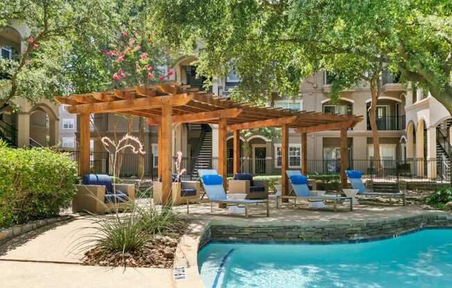 La Costa Villas in Dallas, Texas Pool with Lounge Chairs