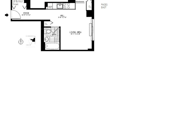 1 bed, 1 bath, $4,400, Unit 10C