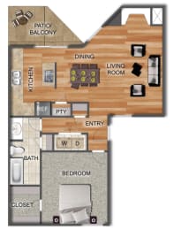 1 bed, 1 bath, 680 sqft, $1,099