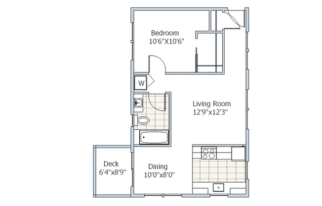 1 bed, 1 bath, 650 sqft, $1,625, Unit 101