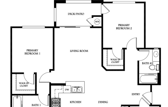 2 beds, 2 baths, 1,001 sqft, $2,250, Unit 514