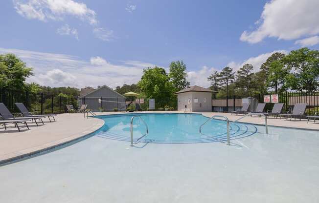 our apartments have a resort style pool with chairs