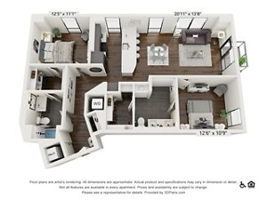 2 beds, 2 baths, 1,259 sqft, $4,185