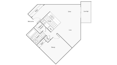 1 bed, 1 bath, 920 sqft, $1,475