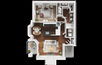 1 bed, 1 bath, 857 sqft, $1,439