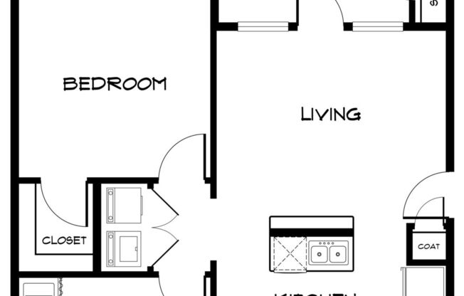 1 bed, 1 bath, 744 sqft, $1,060