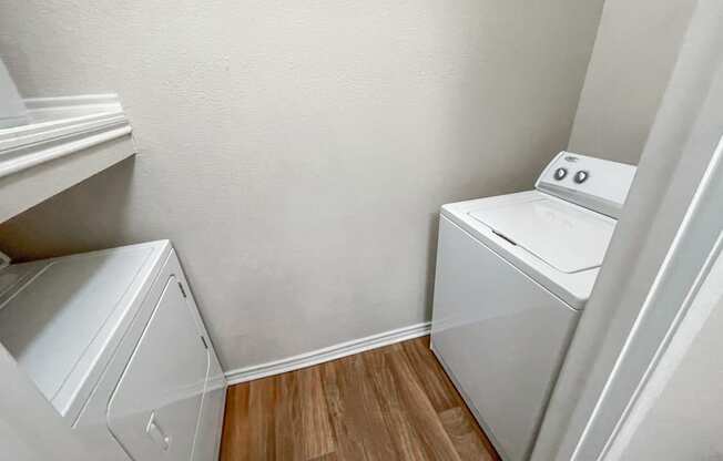 Gates de Provence offers laundry rooms  for full sized washer and dryer hookups!