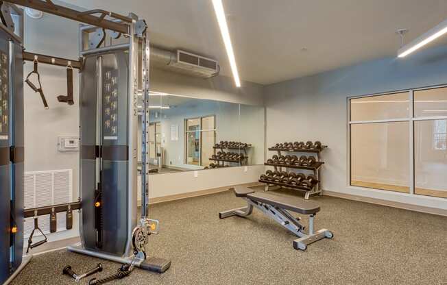 the gym at the preserve at green valley townhomes in green valley at The Bella at Westchester, Midlothian