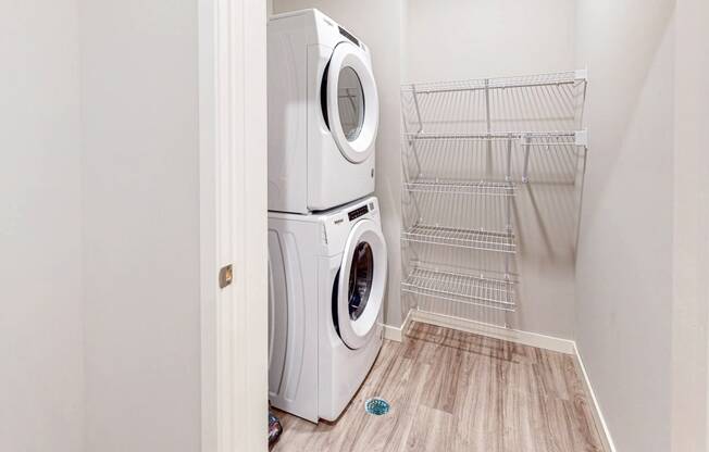 a washer and dryer in the laundry room