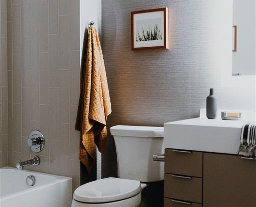 a bathroom with a toilet sink and bathtub