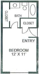 Studio, 1 bath, 250 sqft, $753