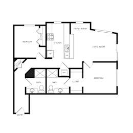 2 beds, 2 baths, 997 sqft, $3,900