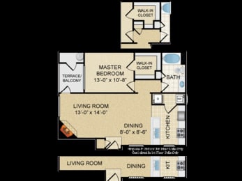 1 bed, 1 bath, 805 sqft, $2,322