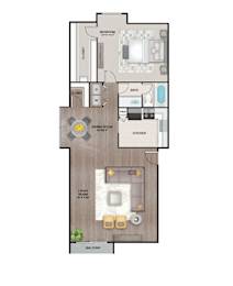 1 bed, 1 bath, 992 sqft, $1,050