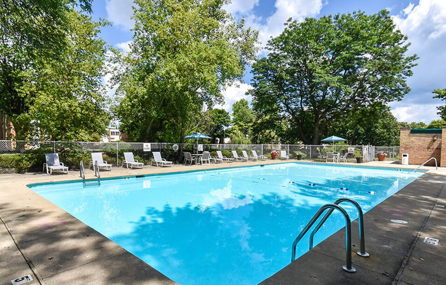 swimming pool at apartment community