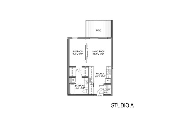 Studio, 1 bath, 550 sqft, $1,475, Unit 515