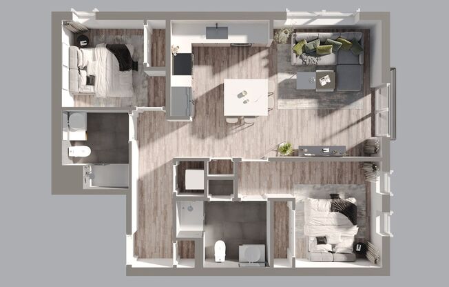 2 beds, 2 baths, 983 sqft, $3,995, Unit 711