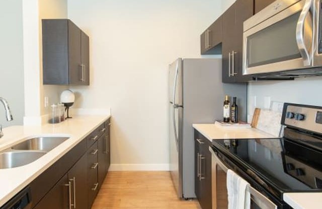 Refrigerator And Kitchen Appliances at Parc on Center Apartments & Townhomes, Orem, 84057