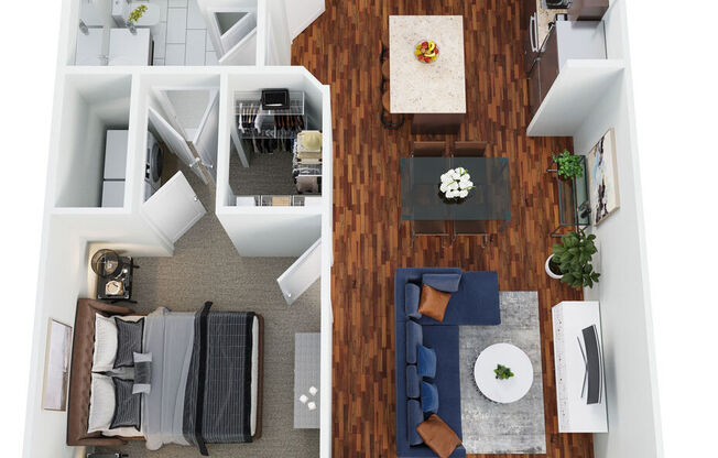 1 bed, 1 bath, 735 sqft, $1,330