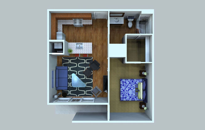 1 bed, 1 bath, 808 sqft, $1,450