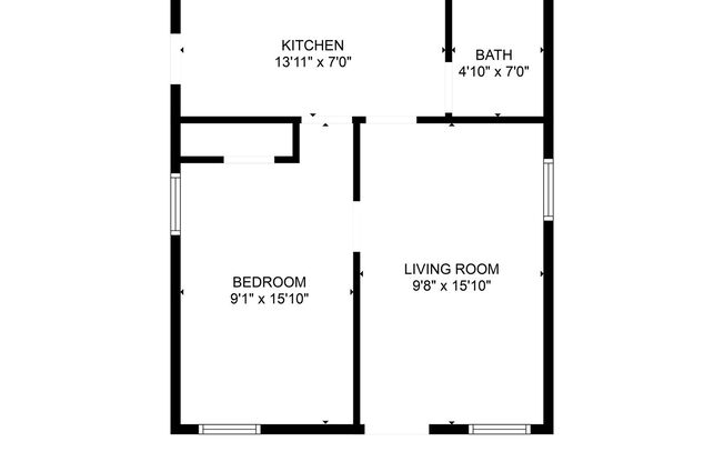 1 bed, 1 bath, $800