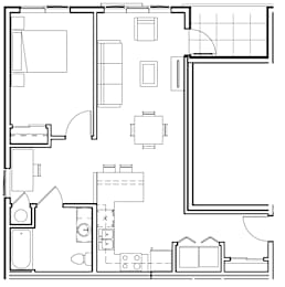 1 bed, 1 bath, 786 sqft, $2,399