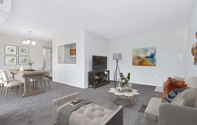 Living room at Andrews Ridge Apartments, Suitland, Maryland