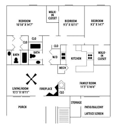 3 beds, 2 baths, 1,369 sqft, $1,863