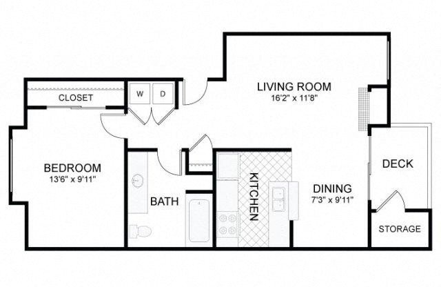 1 bed, 1 bath, 736 sqft, $2,010