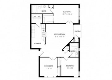 3 beds, 2 baths, 1,062 sqft, $1,865