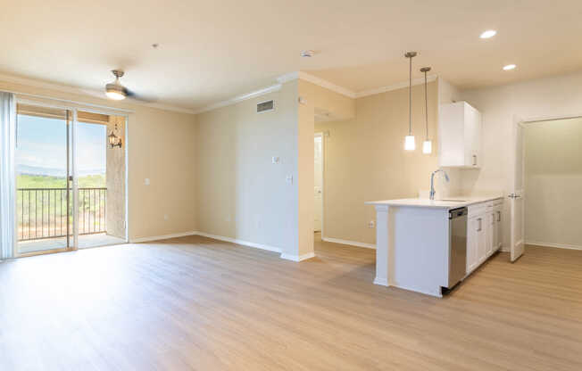 Living Room with Hard Surface Flooring