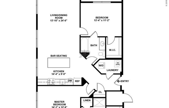 2 beds, 2 baths, 1,165 sqft, $1,904