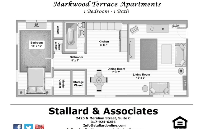 1 bed, 1 bath, 650 sqft, $775