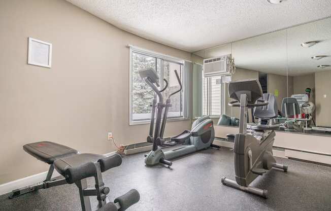 the gym at the whispering winds apartments in pearland, tx