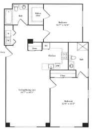 2 beds, 2 baths, 1,237 sqft, $3,985