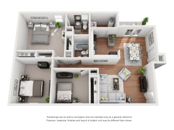 3 beds, 2 baths, 1,175 sqft, $1,517