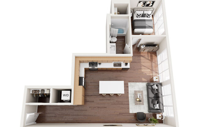 1 bed, 1 bath, 838 sqft, $2,628