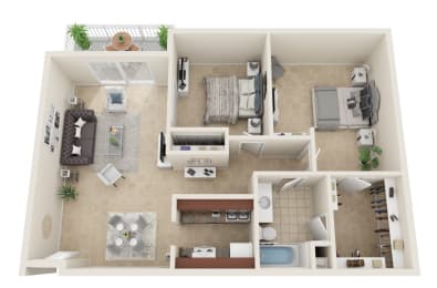 2 beds, 1 bath, 975 sqft, $1,170